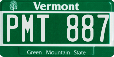 VT license plate PMT887