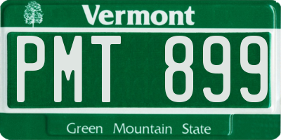 VT license plate PMT899
