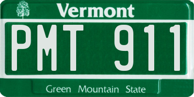 VT license plate PMT911