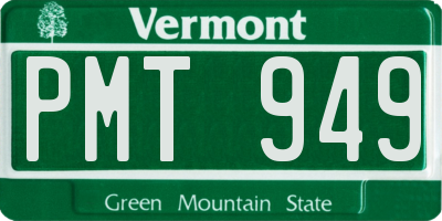 VT license plate PMT949