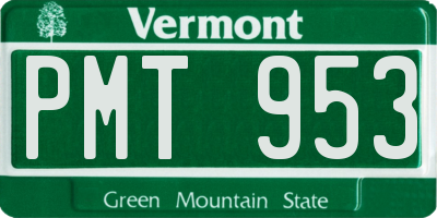 VT license plate PMT953