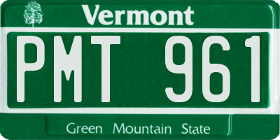 VT license plate PMT961