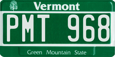VT license plate PMT968