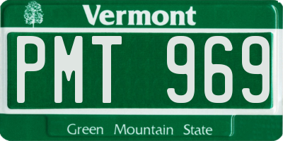 VT license plate PMT969