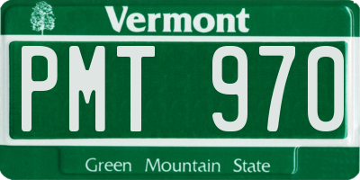 VT license plate PMT970