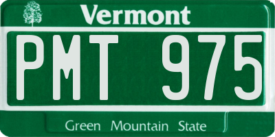 VT license plate PMT975