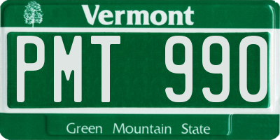VT license plate PMT990