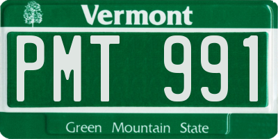 VT license plate PMT991