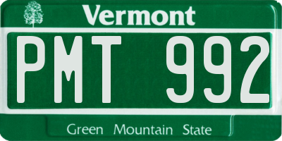 VT license plate PMT992