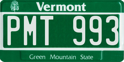 VT license plate PMT993