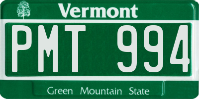 VT license plate PMT994