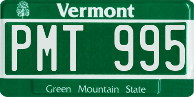 VT license plate PMT995