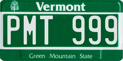 VT license plate PMT999