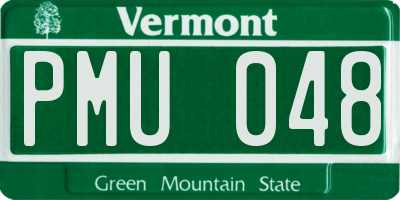 VT license plate PMU048