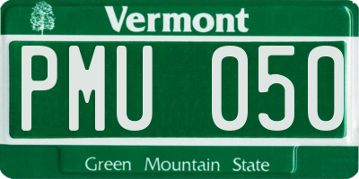 VT license plate PMU050