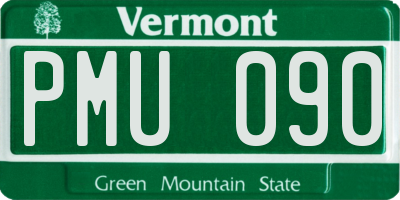 VT license plate PMU090