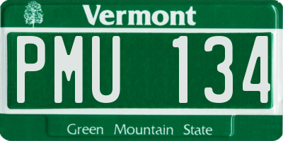 VT license plate PMU134