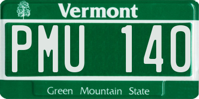 VT license plate PMU140