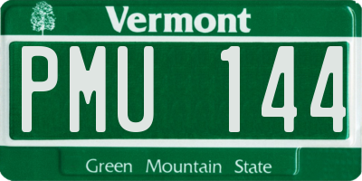 VT license plate PMU144
