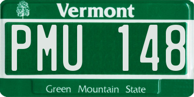 VT license plate PMU148