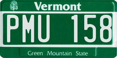 VT license plate PMU158