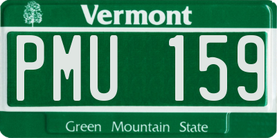 VT license plate PMU159
