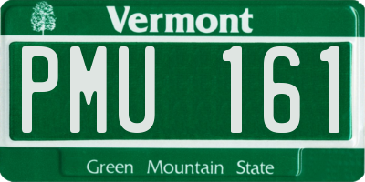 VT license plate PMU161