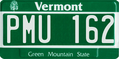 VT license plate PMU162
