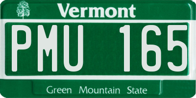 VT license plate PMU165