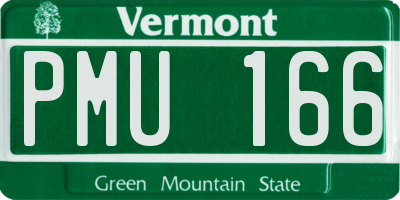 VT license plate PMU166