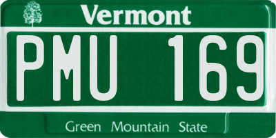 VT license plate PMU169