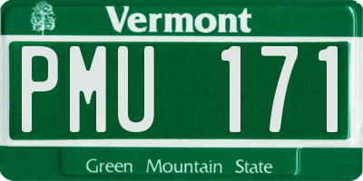 VT license plate PMU171