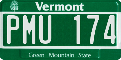 VT license plate PMU174