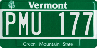 VT license plate PMU177