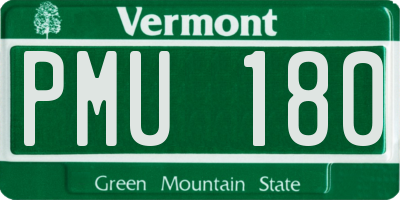 VT license plate PMU180