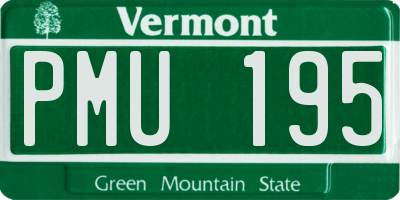 VT license plate PMU195
