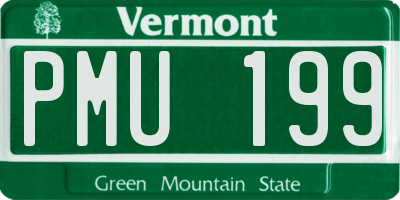 VT license plate PMU199
