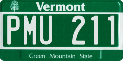 VT license plate PMU211