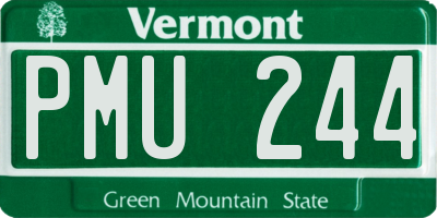 VT license plate PMU244