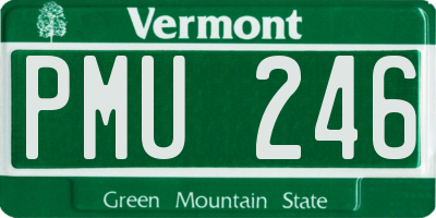VT license plate PMU246