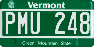 VT license plate PMU248