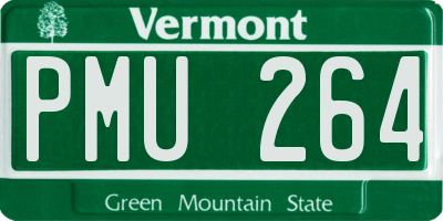 VT license plate PMU264