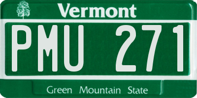 VT license plate PMU271