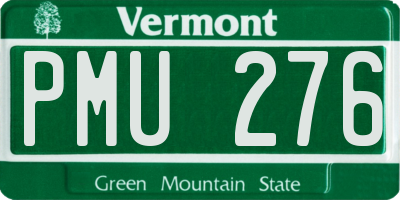VT license plate PMU276
