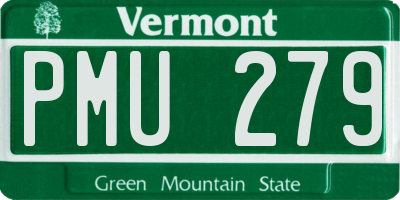 VT license plate PMU279