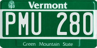 VT license plate PMU280
