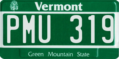 VT license plate PMU319