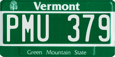 VT license plate PMU379