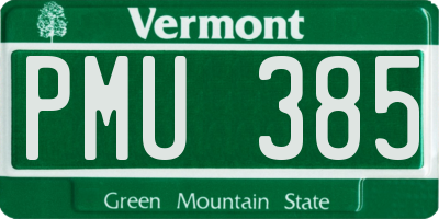 VT license plate PMU385