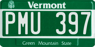 VT license plate PMU397